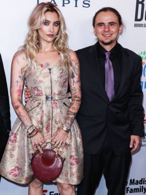 American model Paris Jackson and brother/American actor Prince Jackson arrive at the 22nd Annual Harold And Carole Pump Foundation Gala held at The Beverly Hilton Hotel on August 19, 2022 in Beverly Hills, Los Angeles, California, United States. 