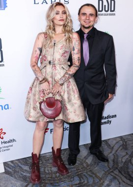 American model Paris Jackson and brother/American actor Prince Jackson arrive at the 22nd Annual Harold And Carole Pump Foundation Gala held at The Beverly Hilton Hotel on August 19, 2022 in Beverly Hills, Los Angeles, California, United States. 