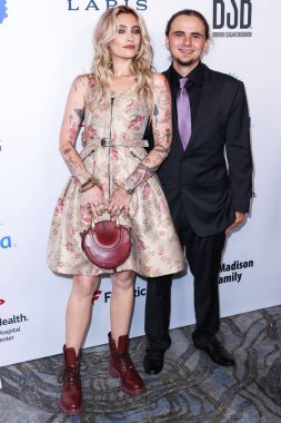 American model Paris Jackson and brother/American actor Prince Jackson arrive at the 22nd Annual Harold And Carole Pump Foundation Gala held at The Beverly Hilton Hotel on August 19, 2022 in Beverly Hills, Los Angeles, California, United States. 