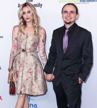 American model Paris Jackson and brother/American actor Prince Jackson arrive at the 22nd Annual Harold And Carole Pump Foundation Gala held at The Beverly Hilton Hotel on August 19, 2022 in Beverly Hills, Los Angeles, California, United States. 