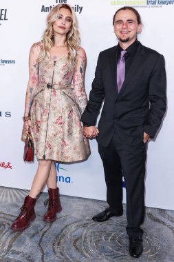 American model Paris Jackson and brother/American actor Prince Jackson arrive at the 22nd Annual Harold And Carole Pump Foundation Gala held at The Beverly Hilton Hotel on August 19, 2022 in Beverly Hills, Los Angeles, California, United States. 