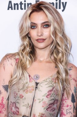 American model Paris Jackson arrives at the 22nd Annual Harold And Carole Pump Foundation Gala held at The Beverly Hilton Hotel on August 19, 2022 in Beverly Hills, Los Angeles, California, United States.