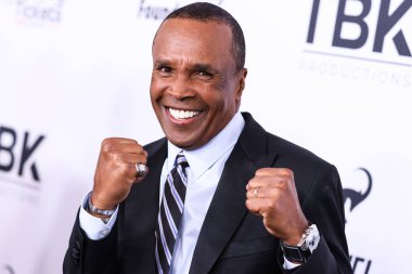 American former professional boxer Sugar Ray Leonard arrives at the 22nd Annual Harold And Carole Pump Foundation Gala held at The Beverly Hilton Hotel on August 19, 2022 in Beverly Hills, Los Angeles, California, United States. 