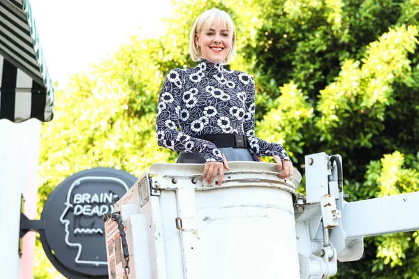 American actress Jena Malone arrives at the Los Angeles Premiere Of Vertical Entertainment's 'Adopting Audrey' held at Brain Dead Studios LA on August 22, 2022 in Los Angeles, California, United States.