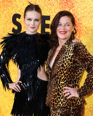 Icelandic actress Hera Hilmar and mother Thorey Sigthorsdottir arrive at the Los Angeles Premiere Of Apple TV+'s Original Series 'See' Season 3 held at Directors Guild of America (DGA) Theater Complex on August 23, 2022 in Los Angeles, California