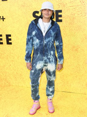 American actor Kiowa Gordon arrives at the Los Angeles Premiere Of Apple TV+'s Original Series 'See' Season 3 held at Directors Guild of America (DGA) Theater Complex on August 23, 2022 in Los Angeles, California, United States.