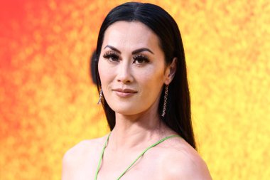 Canadian actress Olivia Cheng wearing Atelier Ndigo arrives at the Los Angeles Premiere Of Apple TV+'s Original Series 'See' Season 3 held at Directors Guild of America (DGA) Theater Complex on August 23, 2022 in Los Angeles, California