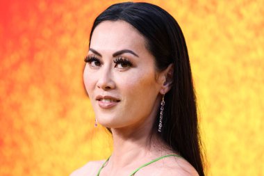 Canadian actress Olivia Cheng wearing Atelier Ndigo arrives at the Los Angeles Premiere Of Apple TV+'s Original Series 'See' Season 3 held at Directors Guild of America (DGA) Theater Complex on August 23, 2022 in Los Angeles, California