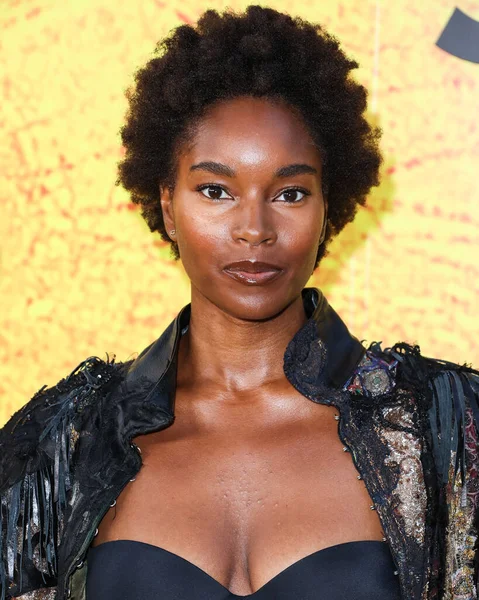 American model and actress Damaris Lewis arrives at the Los Angeles Premiere Of Apple TV+'s Original Series 'See' Season 3 held at Directors Guild of America (DGA) Theater Complex on August 23, 2022 in Los Angeles, California, United States.