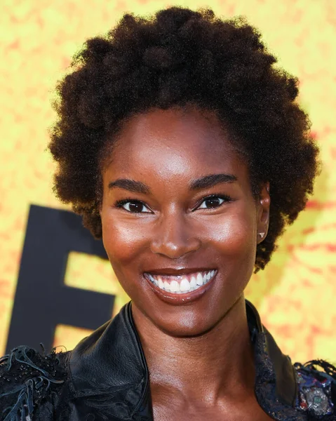 American model and actress Damaris Lewis arrives at the Los Angeles Premiere Of Apple TV+'s Original Series 'See' Season 3 held at Directors Guild of America (DGA) Theater Complex on August 23, 2022 in Los Angeles, California, United States.