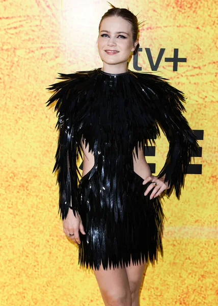 Icelandic actress Hera Hilmar arrives at the Los Angeles Premiere Of Apple TV+'s Original Series 'See' Season 3 held at Directors Guild of America (DGA) Theater Complex on August 23, 2022 in Los Angeles, California, United States. 