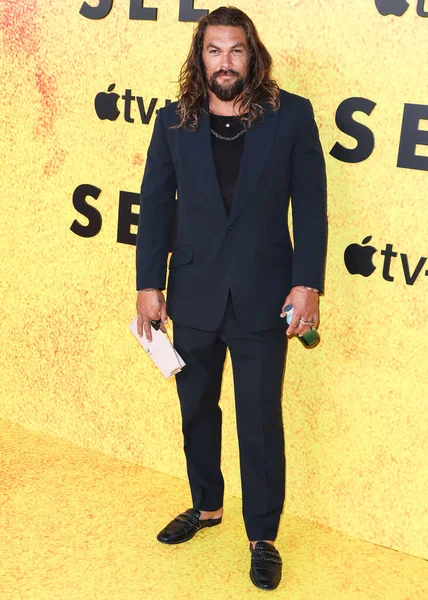 American Actor Jason Momoa Arrives Los Angeles Premiere Apple Original — Stockfoto