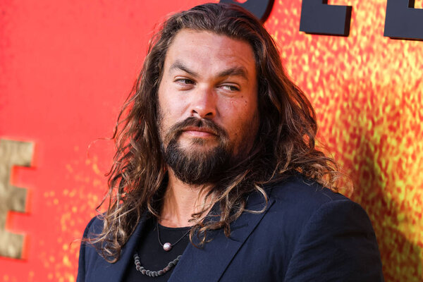 American actor Jason Momoa arrives at the Los Angeles Premiere Of Apple TV+'s Original Series 'See' Season 3 held at Directors Guild of America (DGA) Theater Complex on August 23, 2022 in Los Angeles, California, United States. 