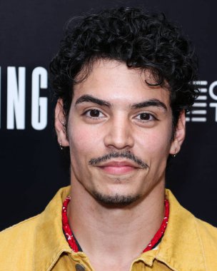 American actor Aaron Dominguez arrives at the Los Angeles Special Screening Of Bleecker Street Media's 'Breaking' held at The London Hotel West Hollywood at Beverly Hills on August 24, 2022 in West Hollywood, Los Angeles, California, United States.
