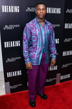 British actor John Boyega arrives at the Los Angeles Special Screening Of Bleecker Street Media's 'Breaking' held at The London Hotel West Hollywood at Beverly Hills on August 24, 2022 in West Hollywood, Los Angeles, California, United States. 