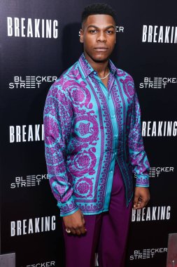British actor John Boyega arrives at the Los Angeles Special Screening Of Bleecker Street Media's 'Breaking' held at The London Hotel West Hollywood at Beverly Hills on August 24, 2022 in West Hollywood, Los Angeles, California, United States. 