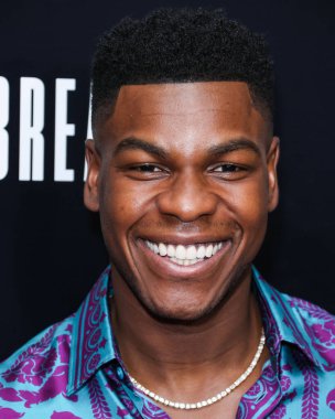 British actor John Boyega arrives at the Los Angeles Special Screening Of Bleecker Street Media's 'Breaking' held at The London Hotel West Hollywood at Beverly Hills on August 24, 2022 in West Hollywood, Los Angeles, California, United States. 