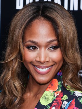 American actress Nicole Beharie arrives at the Los Angeles Special Screening Of Bleecker Street Media's 'Breaking' held at The London Hotel West Hollywood at Beverly Hills on August 24, 2022 in West Hollywood, Los Angeles, California, United States. 