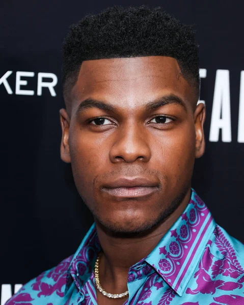 British actor John Boyega arrives at the Los Angeles Special Screening Of Bleecker Street Media's 'Breaking' held at The London Hotel West Hollywood at Beverly Hills on August 24, 2022 in West Hollywood, Los Angeles, California, United States. 