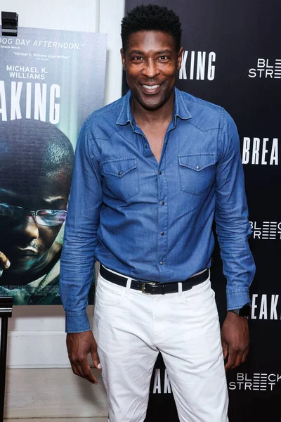 American actor Keith Ewell arrives at the Los Angeles Special Screening Of Bleecker Street Media's 'Breaking' held at The London Hotel West Hollywood at Beverly Hills on August 24, 2022 in West Hollywood, Los Angeles, California, United States. 
