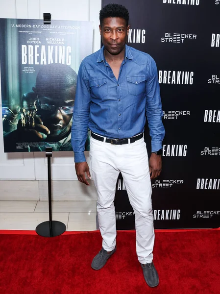 American actor Keith Ewell arrives at the Los Angeles Special Screening Of Bleecker Street Media's 'Breaking' held at The London Hotel West Hollywood at Beverly Hills on August 24, 2022 in West Hollywood, Los Angeles, California, United States. 