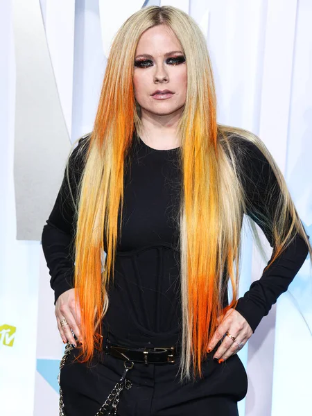 Avril Lavigne Arrives 2022 Mtv Video Music Awards Held Prudential — ストック写真