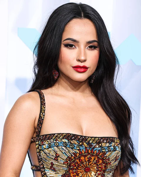 Becky G arrives at the 2022 MTV Video Music Awards held at the Prudential Center on August 28, 2022 in Newark, New Jersey, United States.