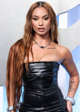 DaniLeigh arrives at the 2022 MTV Video Music Awards held at the Prudential Center on August 28, 2022 in Newark, New Jersey, United States. 