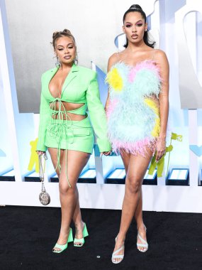 Latto and Brooklyn Nikole arrive at the 2022 MTV Video Music Awards held at the Prudential Center on August 28, 2022 in Newark, New Jersey, United States. 