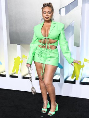 Latto arrives at the 2022 MTV Video Music Awards held at the Prudential Center on August 28, 2022 in Newark, New Jersey, United States.
