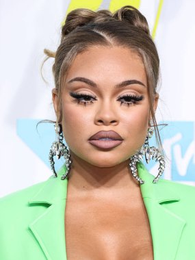 Latto arrives at the 2022 MTV Video Music Awards held at the Prudential Center on August 28, 2022 in Newark, New Jersey, United States.