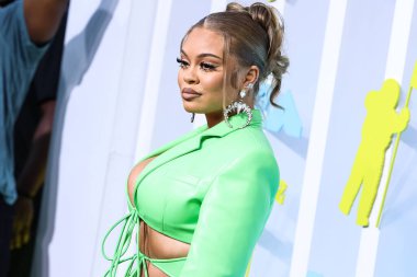 Latto arrives at the 2022 MTV Video Music Awards held at the Prudential Center on August 28, 2022 in Newark, New Jersey, United States.
