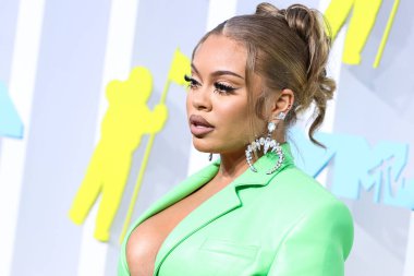 Latto arrives at the 2022 MTV Video Music Awards held at the Prudential Center on August 28, 2022 in Newark, New Jersey, United States.