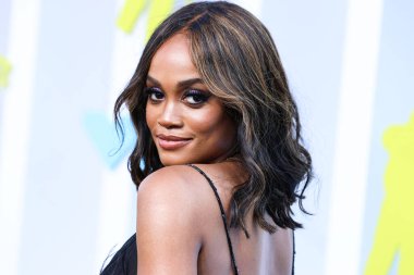 Rachel Lindsay arrives at the 2022 MTV Video Music Awards held at the Prudential Center on August 28, 2022 in Newark, New Jersey, United States.