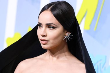 Sofia Carson arrives at the 2022 MTV Video Music Awards held at the Prudential Center on August 28, 2022 in Newark, New Jersey, United States.