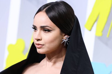 Sofia Carson arrives at the 2022 MTV Video Music Awards held at the Prudential Center on August 28, 2022 in Newark, New Jersey, United States.
