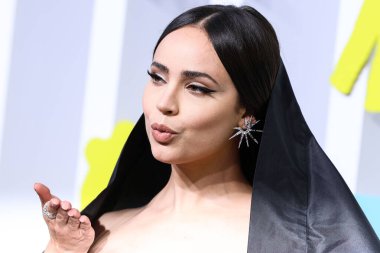 Sofia Carson arrives at the 2022 MTV Video Music Awards held at the Prudential Center on August 28, 2022 in Newark, New Jersey, United States.