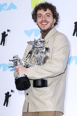 Jack Harlow, winner of the Song of the Summer award for 'First Class' poses in the press room at the 2022 MTV Video Music Awards held at the Prudential Center on August 28, 2022 in Newark, New Jersey, United States.