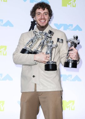 Jack Harlow, winner of the Song of the Summer award for 'First Class' poses in the press room at the 2022 MTV Video Music Awards held at the Prudential Center on August 28, 2022 in Newark, New Jersey, United States.