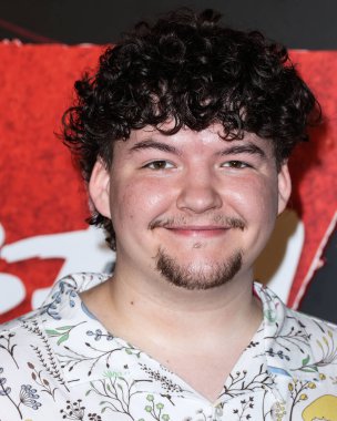 American actor Aedin Mincks arrives at the Los Angeles Premiere Of Netflix's 'Cobra Kai' Season 5 held at the Los Angeles State Historic Park on September 7, 2022 in Los Angeles, California, United States.