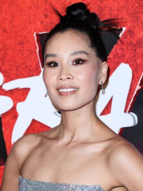 Australian actress Alicia Hannah-Kim arrives at the Los Angeles Premiere Of Netflix's 'Cobra Kai' Season 5 held at the Los Angeles State Historic Park on September 7, 2022 in Los Angeles, California, United States.