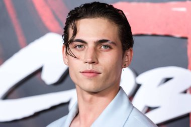 American actor Tanner Buchanan arrives at the Los Angeles Premiere Of Netflix's 'Cobra Kai' Season 5 held at the Los Angeles State Historic Park on September 7, 2022 in Los Angeles, California, United States.