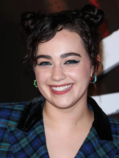 American Actress Mary Mouser Arrives Los Angeles Premiere Netflix Cobra — Stockfoto