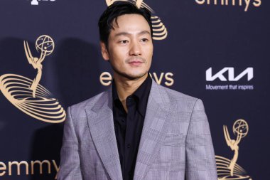 Güney Koreli aktör Park Hae-soo, 9 Eylül 2022 'de Kuzey Hollywood' da Televizyon Sanatları ve Bilimleri Akademisi 'nde düzenlenen 74. Yıllık Primetime Emmy Ödülleri Performans Nominee Kutlaması' na geldi.