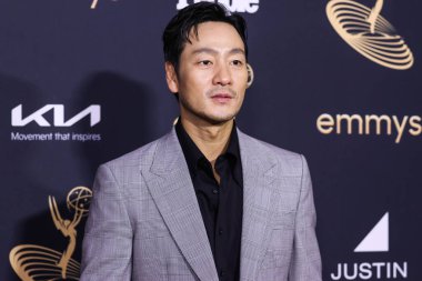 Güney Koreli aktör Park Hae-soo, 9 Eylül 2022 'de Kuzey Hollywood' da Televizyon Sanatları ve Bilimleri Akademisi 'nde düzenlenen 74. Yıllık Primetime Emmy Ödülleri Performans Nominee Kutlaması' na geldi.