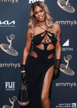 Amerikalı aktris Laverne Cox, 9 Eylül 2022 'de Kuzey Hollywood' da düzenlenen Televizyon Akademisi 'nin 74. Yıllık Primetime Emmy Ödülleri Performer Nominee Kutlaması' na katıldı.
