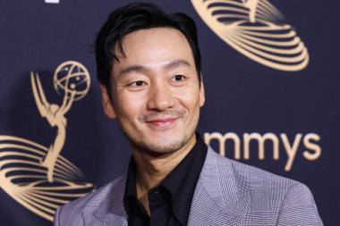 Güney Koreli aktör Park Hae-soo, 9 Eylül 2022 'de Kuzey Hollywood' da Televizyon Sanatları ve Bilimleri Akademisi 'nde düzenlenen 74. Yıllık Primetime Emmy Ödülleri Performans Nominee Kutlaması' na geldi.