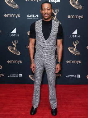 Amerikalı aktör Tyler James Williams, 9 Eylül 2022 'de Kuzey Hollywood' da Televizyon Sanatları ve Bilimleri Akademisi 'nde düzenlenen 74. Yıllık Akademi Adayları Nominee Kutlaması' na geldi.