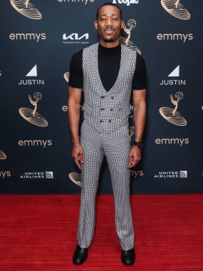 Amerikalı aktör Tyler James Williams, 9 Eylül 2022 'de Kuzey Hollywood' da Televizyon Sanatları ve Bilimleri Akademisi 'nde düzenlenen 74. Yıllık Akademi Adayları Nominee Kutlaması' na geldi.