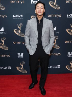 Güney Koreli aktör Park Hae-soo, 9 Eylül 2022 'de Kuzey Hollywood' da Televizyon Sanatları ve Bilimleri Akademisi 'nde düzenlenen 74. Yıllık Primetime Emmy Ödülleri Performans Nominee Kutlaması' na geldi.